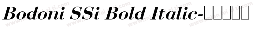 Bodoni SSi Bold Italic字体转换